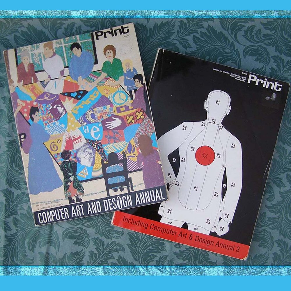 Lot of 2 PRINT graphic Design magazines Back issues